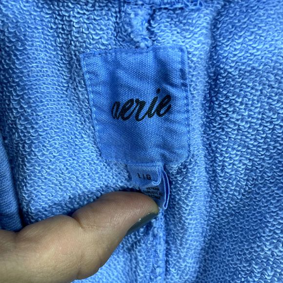 Aerie Sweatpants Women's Large Blue Weekend Kick-It High Waisted Flare Pants - Picture 7 of 8